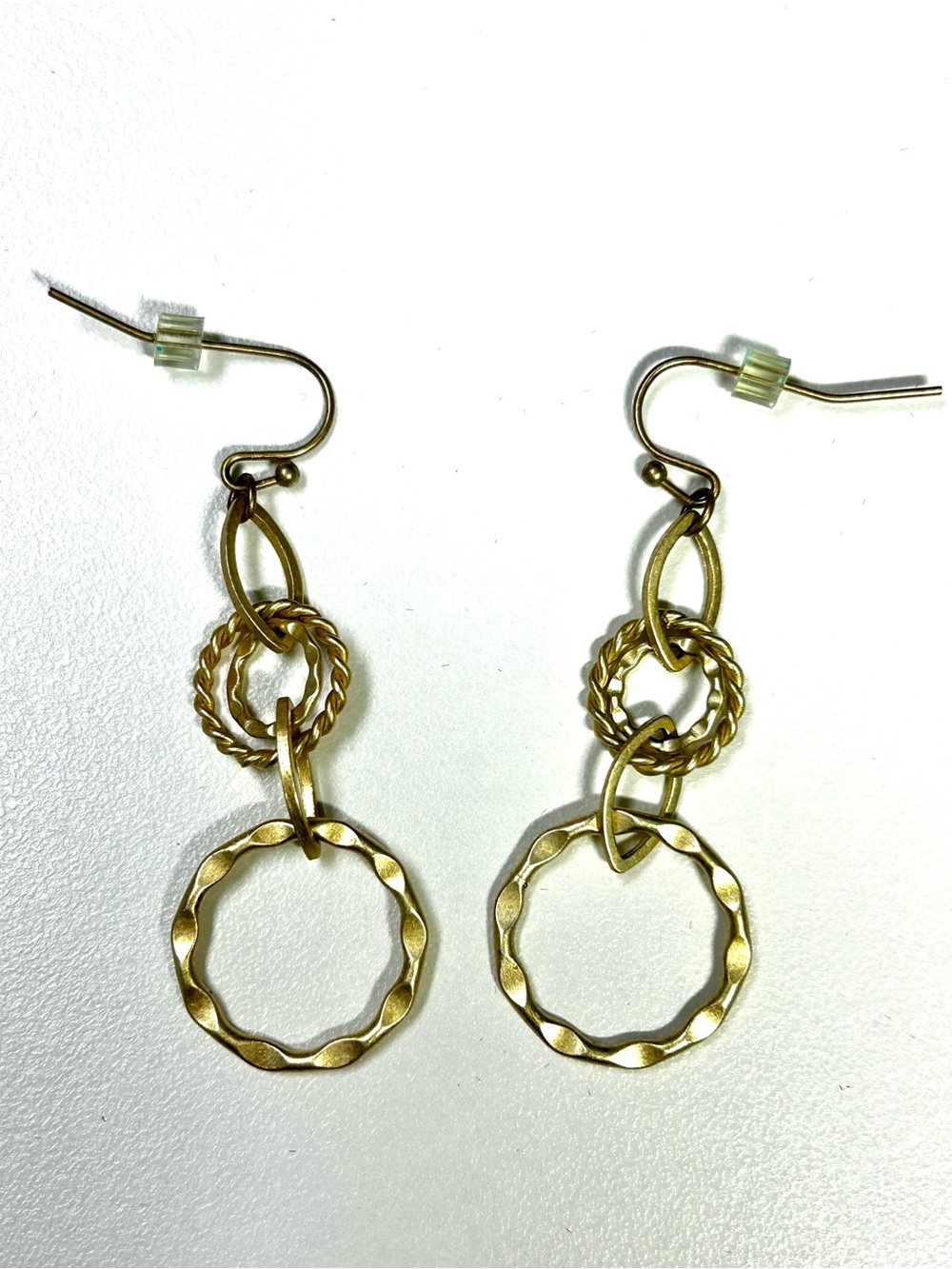 Lia Sophia Gold-Tone Linked Ring Drop Earrings